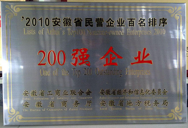 安徽省民營企業200強企業